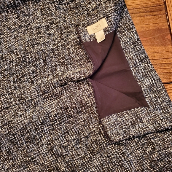 Loft Skirt Size 12, blue and black tweed - Picture 6 of 8